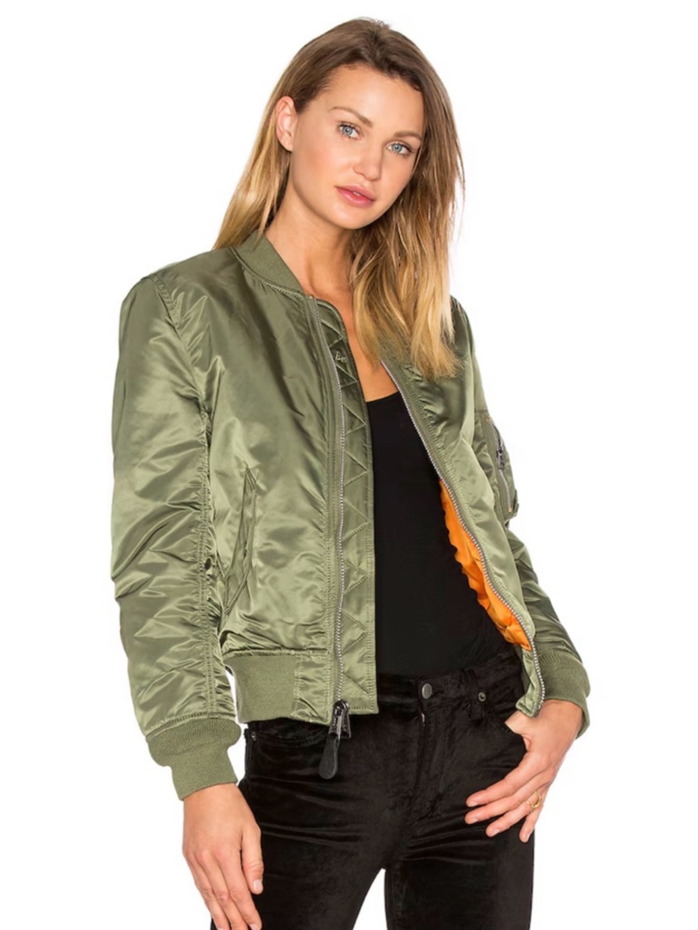 Alpha Industries MA-1 W Bomber in Sage Size S